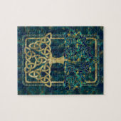 Baum des Lebens - Yggdrasil mit Triquetra Symbolen Puzzle (Horizontal)