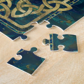 Baum des Lebens - Yggdrasil mit Triquetra Symbolen Puzzle (Seite)