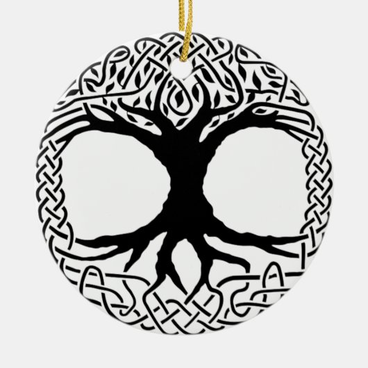 Baum des Lebens Yggdrasil Norse wicca Mythologie Keramikornament (Vorne)
