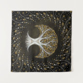 Baum des Lebens - Yggdrasil Ornament Wandteppich (Vorderseite (Horizontal))