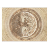 Baum des Lebens - Yggdrasil Pastel Gold Tischdecke (Vorderseite (Horizontal))