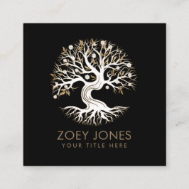 Baum des Lebens - Yggdrasil Quadratische Visitenkarte