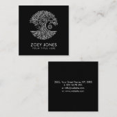 Baum des Lebens - Yggdrasil Quadratische Visitenkarte (Vorne/Hinten)