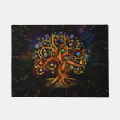 Baum des Lebens - Yggdrasil - Rainbow Swirl Fußmatte (Vorderseite)