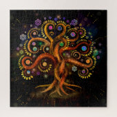 Baum des Lebens - Yggdrasil - Rainbow Swirl Puzzle (Vertikal)