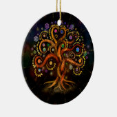 Baum des Lebens - Yggdrasil - Regenbogenwirl Keramik Ornament (Rechts)
