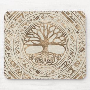 Baum des Lebens - Yggdrasil-Runenmuster Mousepad
