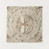 Baum des Lebens - Yggdrasil-Runenmuster Wandteppich (Vorderseite (Horizontal))