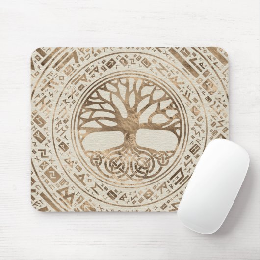Baum des Lebens - Yggdrasil Runic Pattern Mousepad (Mit Mouse)