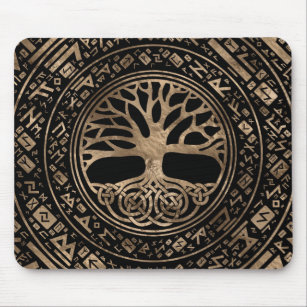 Baum des Lebens - Yggdrasil Runic Pattern Mousepad