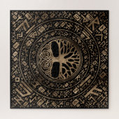 Baum des Lebens - Yggdrasil Runic Pattern Puzzle (Horizontal)
