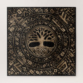 Baum des Lebens - Yggdrasil Runic Pattern Puzzle (Vertikal)
