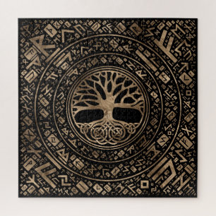 Baum des Lebens - Yggdrasil Runic Pattern Puzzle