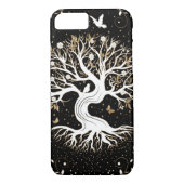 Baum des Lebens - Yggdrasil - Schwarz-weiß und Gol Case-Mate iPhone Hülle (Rückseite)