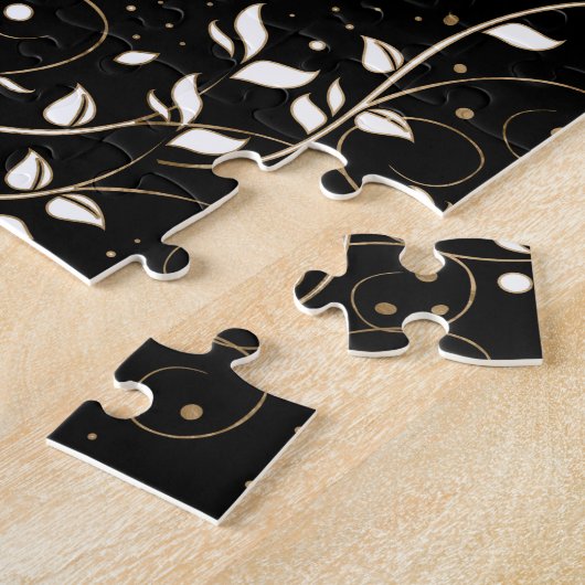 Baum des Lebens - Yggdrasil - Schwarz-weiß und Gol Puzzle (Seite)