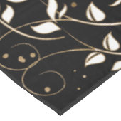 Baum des Lebens - Yggdrasil - Schwarz-weiß und Gol Tischdecke (Schrägansicht)