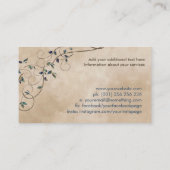 Baum des Lebens - Yggdrasil - Türkisfarbene Blätte Visitenkarte (Rückseite)