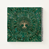 Baum des Lebens - Yggdrasil und Futhark - Malachit Notizblock (Rückseite)