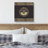 Baum des Lebens - Yggdrasil und Runen auf Holz Leinwanddruck (Insitu (Schlafzimmer))