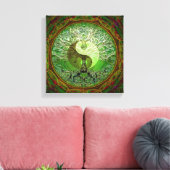 Baum des Lebens Yin Yang Green Heart Leinwanddruck (Insitu (Wohnzimmer))