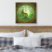 Baum des Lebens Yin Yang Green Heart Leinwanddruck (Insitu (Schlafzimmer))