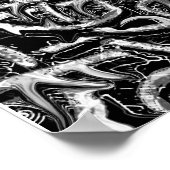 Baum des Lebens Yin Yang in Schwarz und Weiß Poster (Ecke)