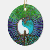 Baum des Lebens Yin Yang Keramik Ornament (Links)