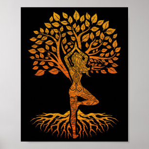 Baum des Lebens Yoga Chakra Haka, Clic Fit, Rundha Poster