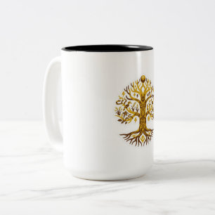 Baum des Lebens Zweifarbige Tasse