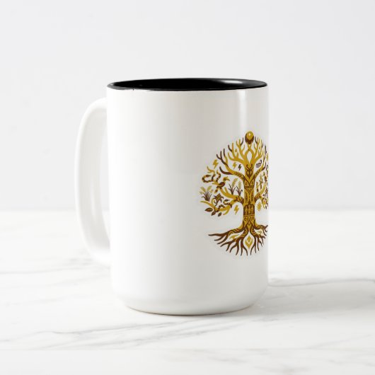 Baum des Lebens Zweifarbige Tasse (Vorderseite Links)