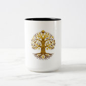 Baum des Lebens Zweifarbige Tasse (Mittel)