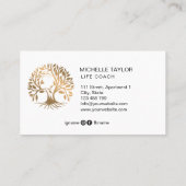 Baum des Lebensberater Psychologe Beauty Visitenkarte (Rückseite)