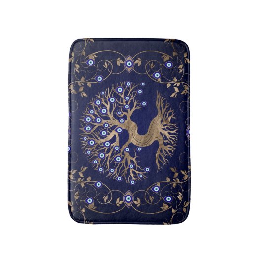 Baum des Lebensbösen Auges Badematte (Vorderseite Vertikal)