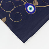 Baum des Lebensbösen Auges Fleecedecke (Ecke)