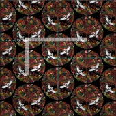 Baum des Lebenschwarzen Stoff (Kachel)