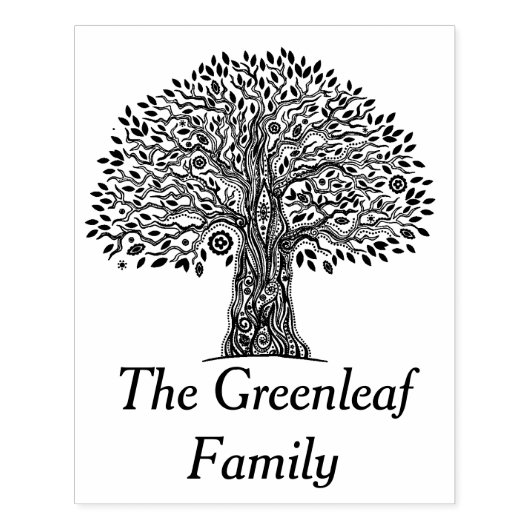 Baum des Lebensdoodles Gummistempel (Prägung)