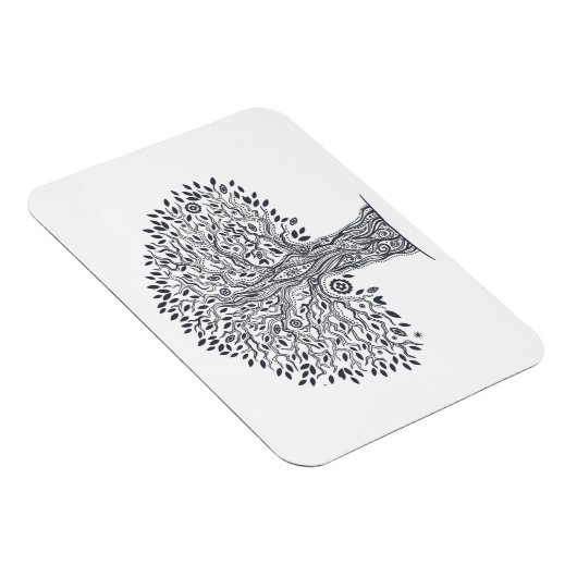 Baum des Lebensdoodles Magnet (Rechte Seite)