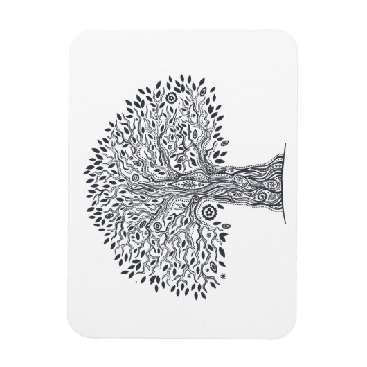 Baum des Lebensdoodles Magnet (Vertikal)