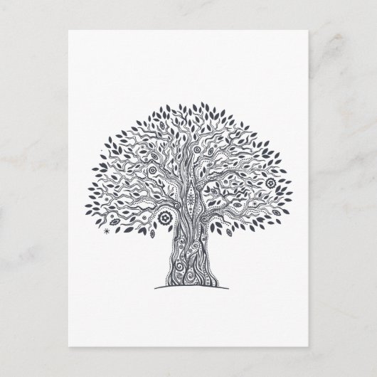 Baum des Lebensdoodles Postkarte (Vorderseite)