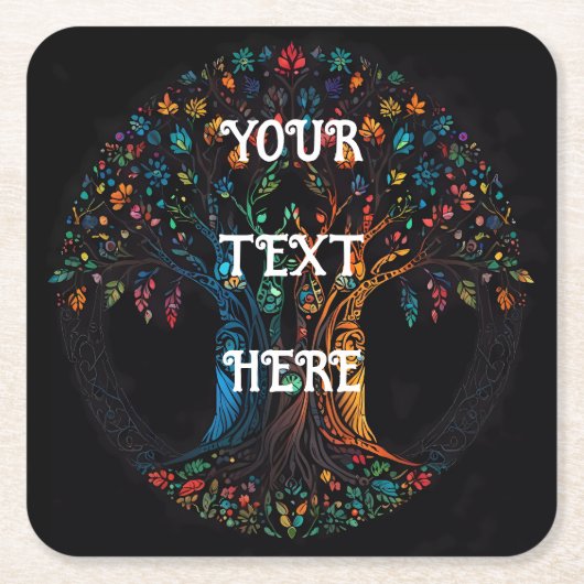 Baum des lebensfarbenen Untersetzer (Vorderseite)