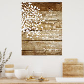 Baum des Lebensfriedens Gebet Poster (Küche)