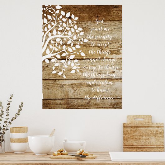 Baum des Lebensfriedens Gebet Poster (Küche)