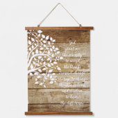 Baum des Lebensfriedens Gebet Wandteppich Mit Holzrahmen (Vorderseite)