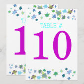 BAUM DES LEBENSMITTELS Mitzvah Tischnummer Sitzkar (Vorne/Hinten)