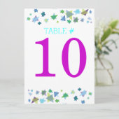 BAUM DES LEBENSMITTELS Mitzvah Tischnummer Sitzkar (Stehend Vorderseite)