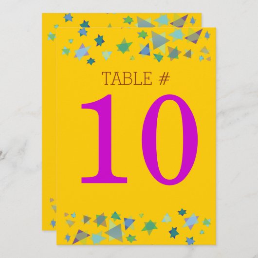 BAUM DES LEBENSMITTELS Mitzvah Tischnummer Sitzkar (Vorne/Hinten)