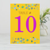 BAUM DES LEBENSMITTELS Mitzvah Tischnummer Sitzkar (Stehend Vorderseite)