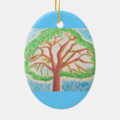 Baum des lebensovalen Ornaments Keramikornament (Hinten)
