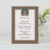 Baum des Lebenspapiers Einladung (Stehend Vorderseite)