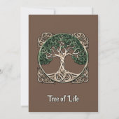 Baum des Lebenspapiers Einladung (Rückseite)